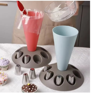 Piping Bag and Tip Holder