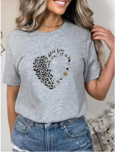 Grey Print Tee