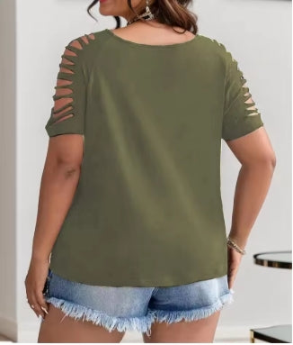 V Neck Shirt Plus Size