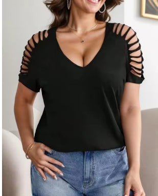 V Neck Shirt Plus Size