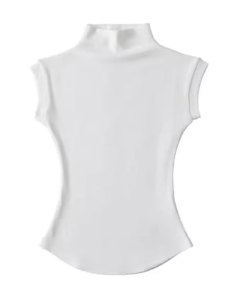 Turtleneck Sleeveless Tee