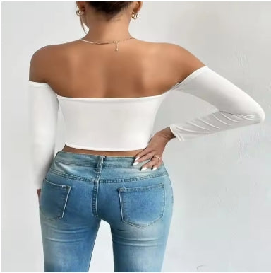 Off Shoulder Crop Top