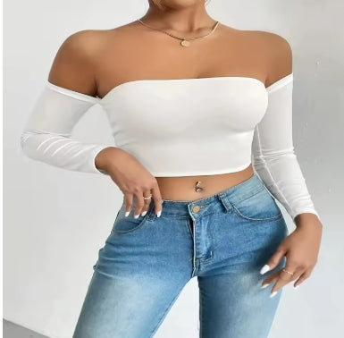 Off Shoulder Crop Top