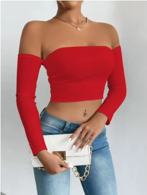 Off Shoulder Crop Top