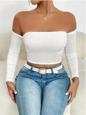 Off Shoulder Crop Top