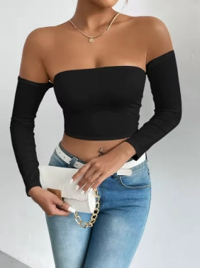 Off Shoulder Crop Top