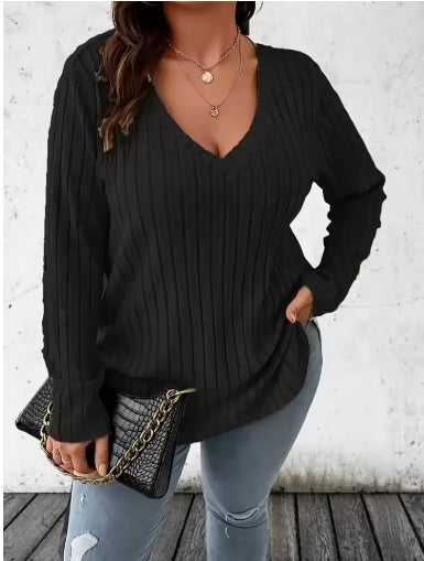 Plus Size Ribbed Shirt