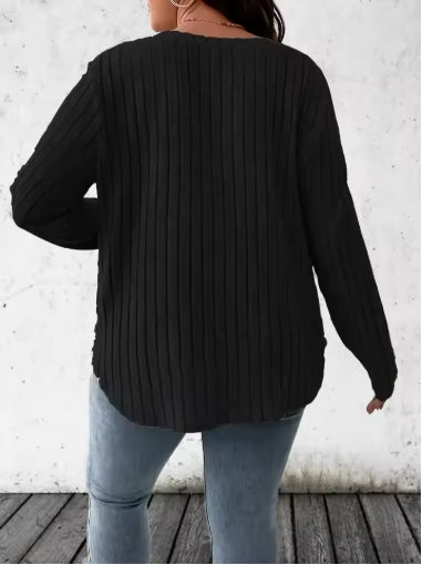 Plus Size Ribbed Shirt