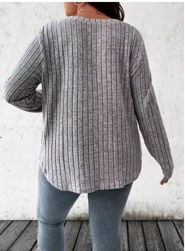 Plus Size Ribbed Shirt