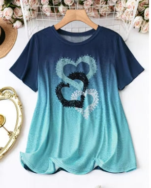 Plus Size Heart Tee Shirt