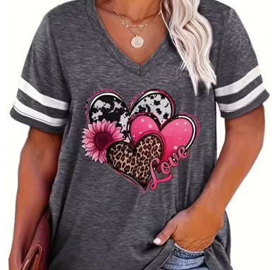 Plus Size Love Heart Tee