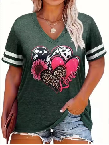 Plus Size Love Heart Tee