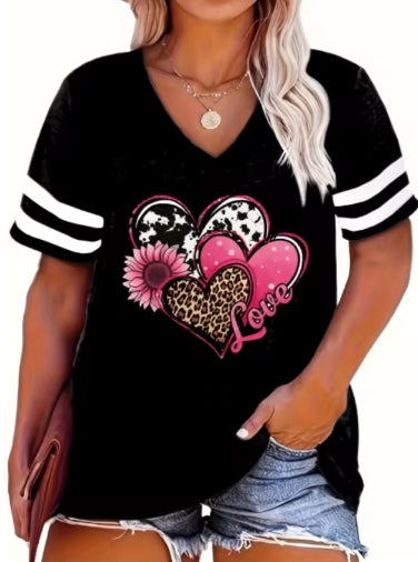 Plus Size Love Heart Tee