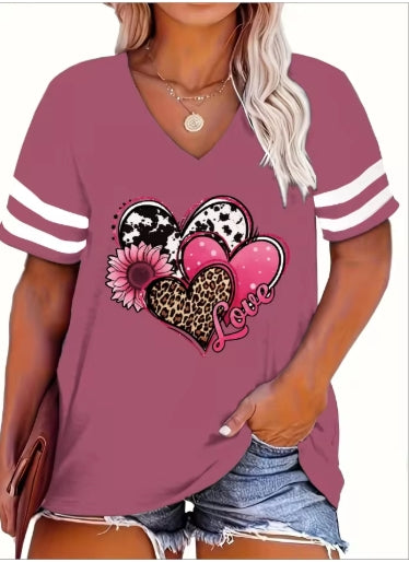 Plus Size Love Heart Tee