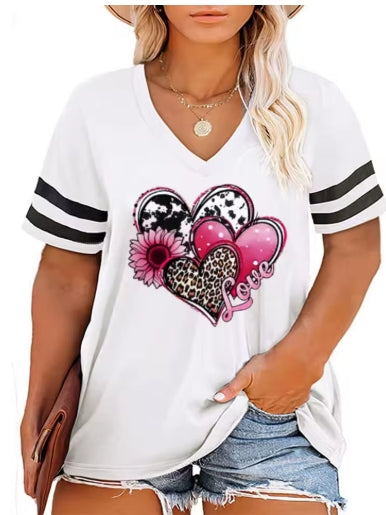 Plus Size Love Heart Tee