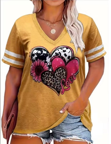 Plus Size Love Heart Tee