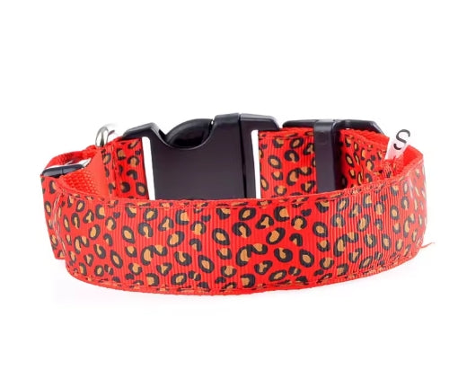 Leopard LED Dog Collar