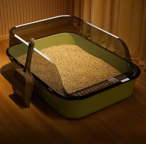 Semi-enclosed High Open Cat Litter Box