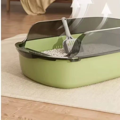 Semi-enclosed High Open Cat Litter Box